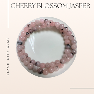 Cherry Blossom Jasper 6mm - Bodega Wellness & Plants