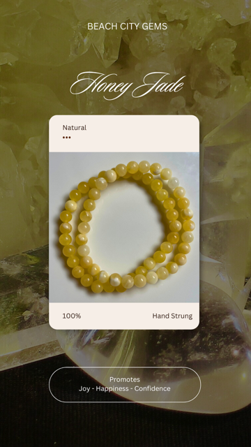 Honey Jade Bracelet 6mm