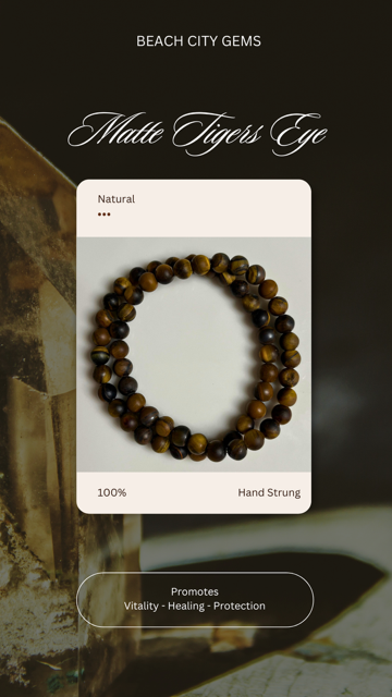 Matte Tiger Eye 6mm